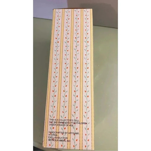 Vintage Seymour Mann Connoisseur Tree Topper Porcelain Strawberry Blonde Doll - Picture 9 of 13